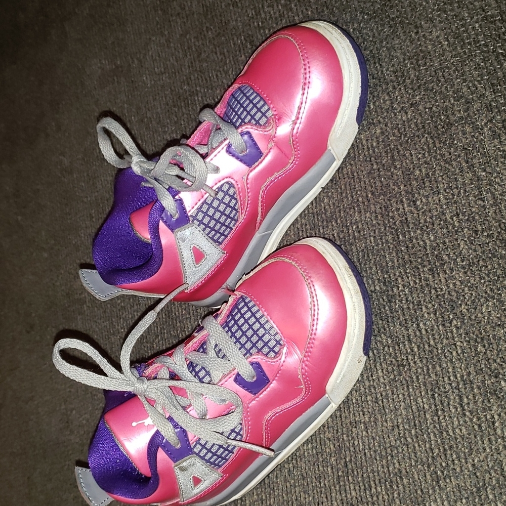 Girl's Pink & Purple Jordan Sneakers 8c